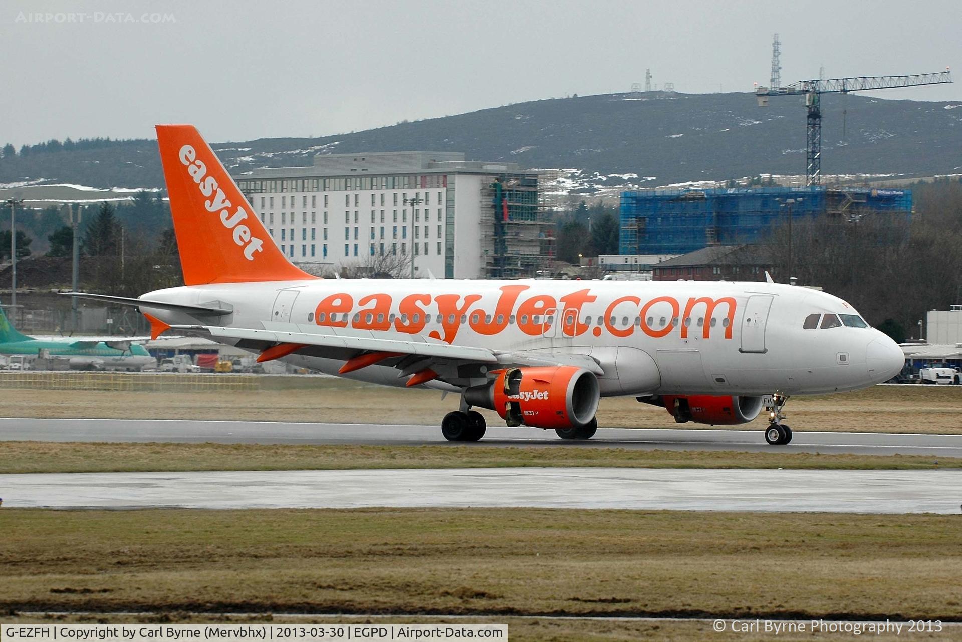 G-EZFH, 2009 Airbus A319-111 C/N 3854, Taken from 'The Mound' near Bond Helicopters.