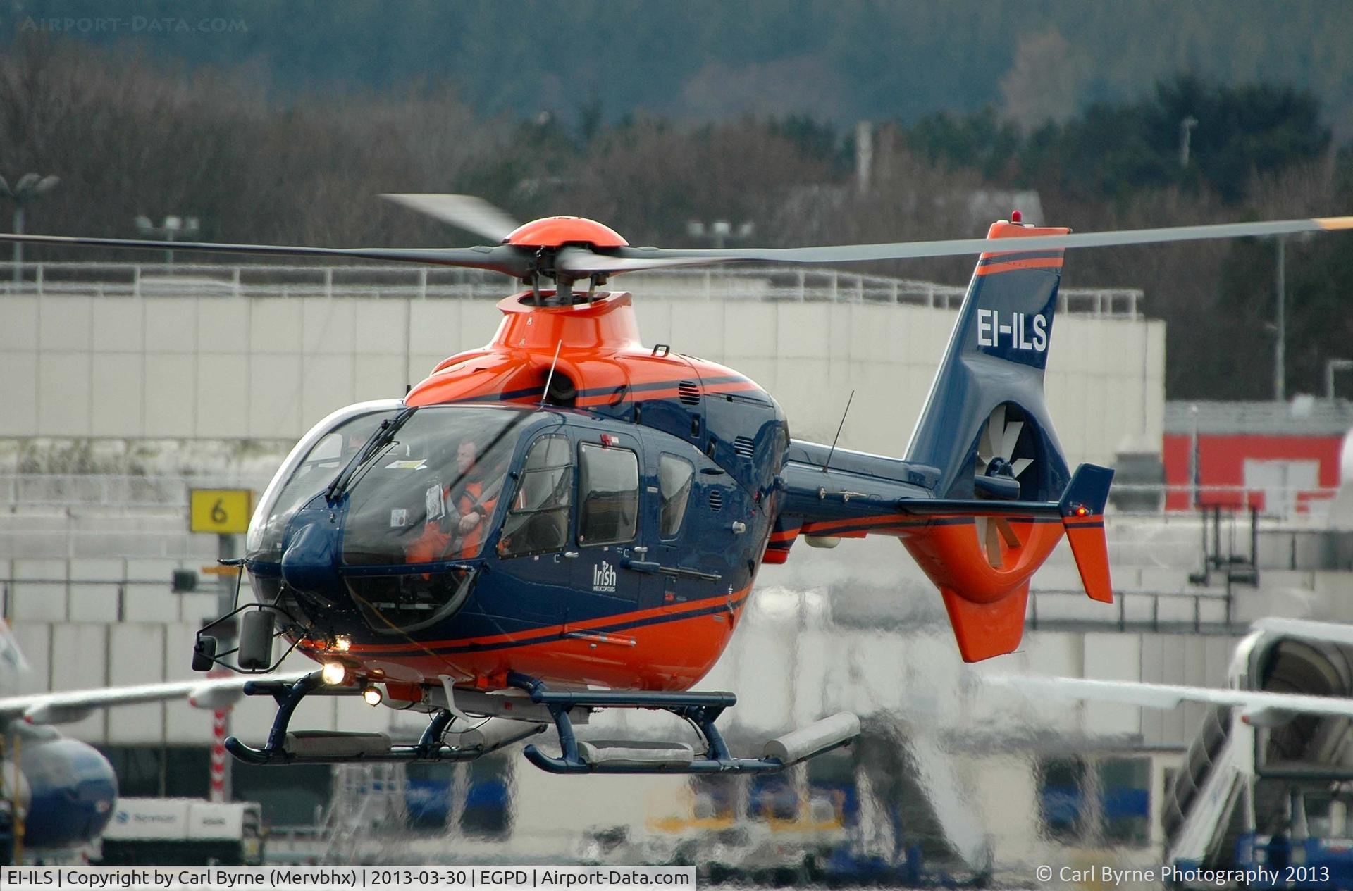 EI-ILS, 2008 Eurocopter EC-135T-2+ C/N 0712, Taken from 'The Mound' near Bond Helicopters.