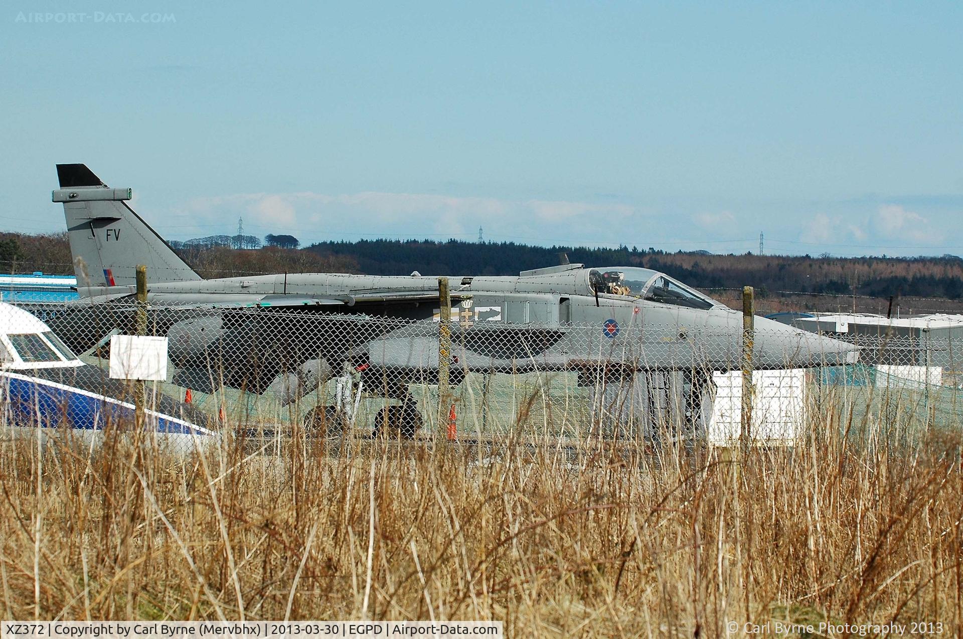 XZ372, 1976 Sepecat Jaguar GR.3A C/N S.139, ex Royal Air Force. Stored near Aberdeen Airport.