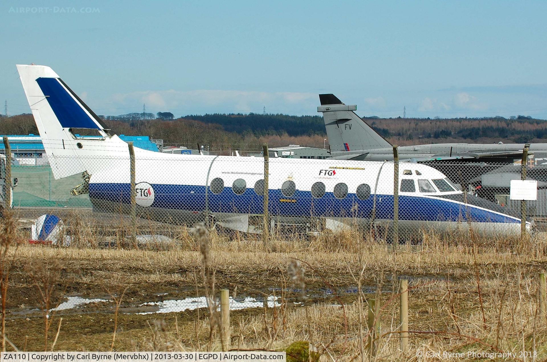 ZA110, 1971 Scottish Aviation HP-137 Jetstream T.2 C/N 248, ex Royal Navy. Stored near Aberdeen Airport.
