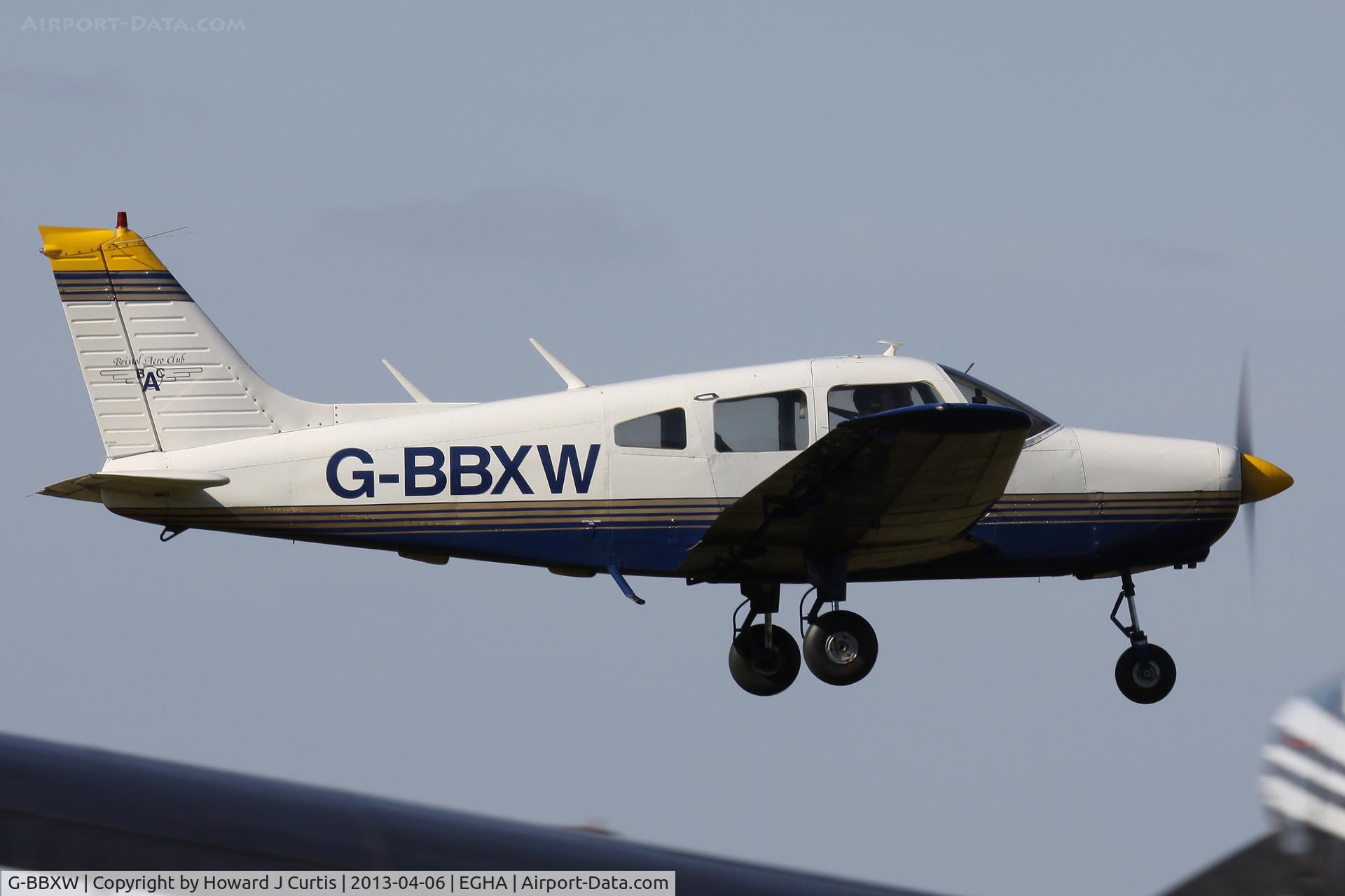 G-BBXW, 1973 Piper PA-28-151 Cherokee Warrior C/N 28-7415050, Bristol Aero Club's PA.28 departing.