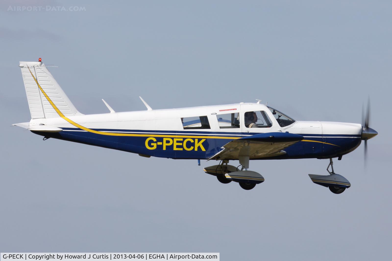 G-PECK, 1970 Piper PA-32-300 Cherokee Six C/N 32-7140008, Privately owned. Caught on departure.