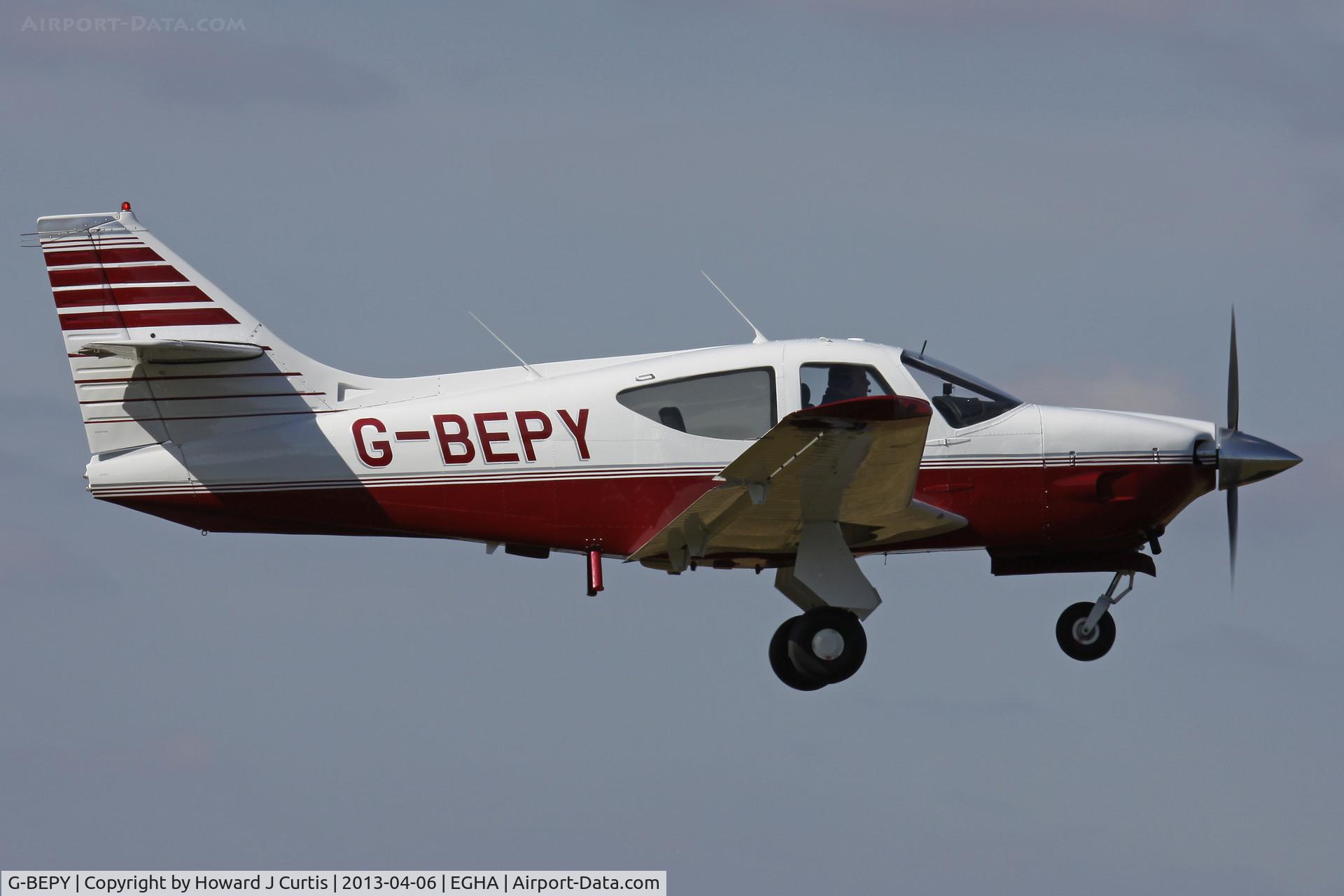 G-BEPY, 1977 Rockwell Commander 112B C/N 524, Privately owned. Caught on departure.