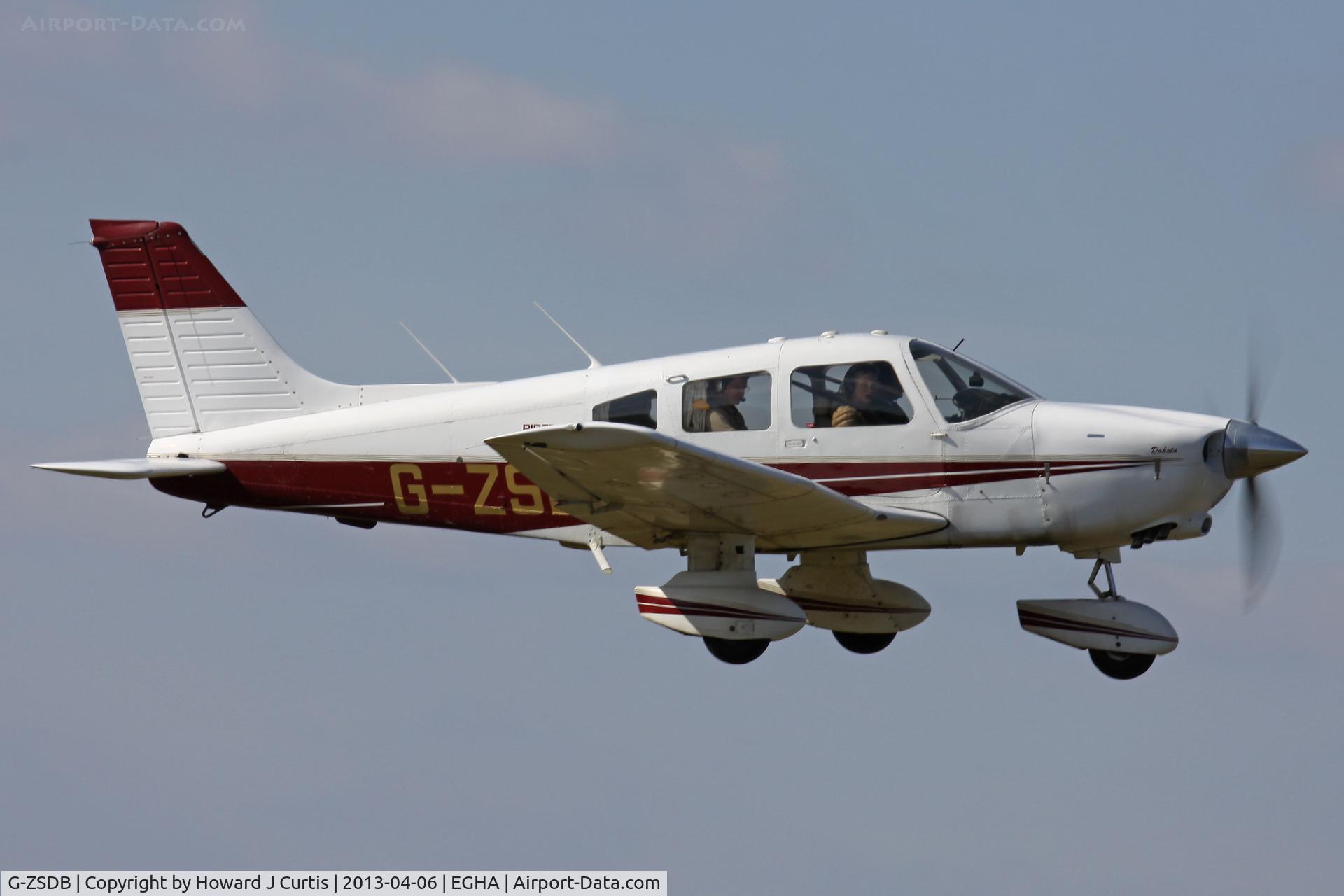 G-ZSDB, 1982 Piper PA-28-236 Dakota C/N 28-8211004, Privately owned. Caught on departure.