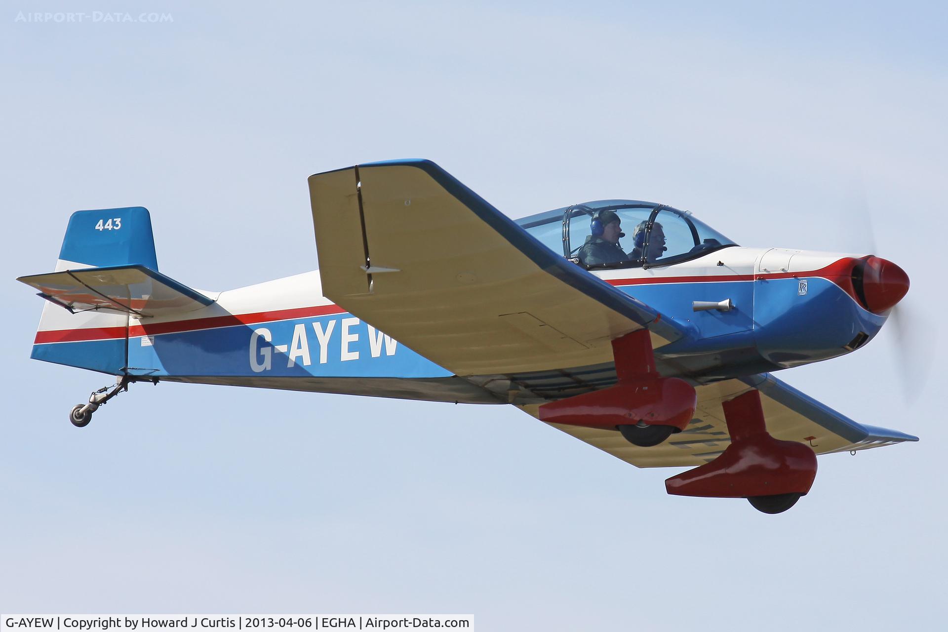 G-AYEW, 1963 CEA Jodel DR.1051 Sicile C/N 443, Privately owned. Caught on departure.