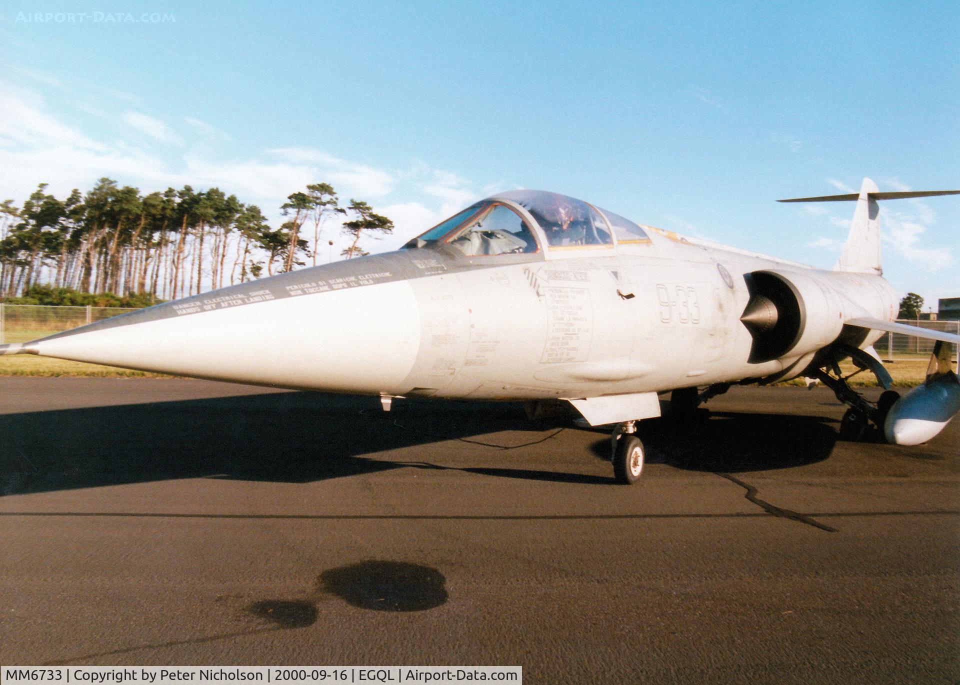 MM6733, Aeritalia F-104S-ASA-M Starfighter C/N 1033, F-104S-ASA-M Starfighter of 9 Stormo Italian Air Force on display at the 2000 RAF Leuchars Airshow.