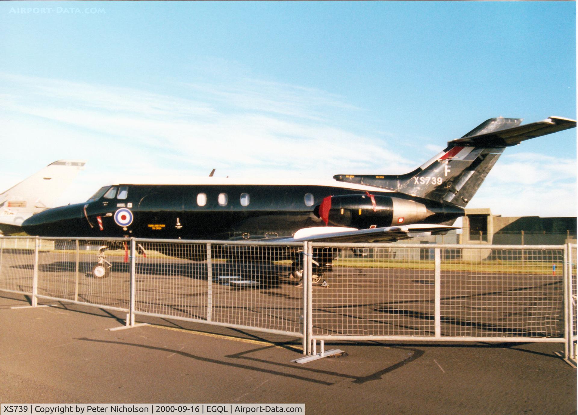 XS739, 1966 Hawker Siddeley HS.125 Dominie T.1 C/N 25081, Dominie T.1, callsign Cranwell 94, of 55[Reserve] Squadron on display at the 2000 RAF Leuchars Airshow.