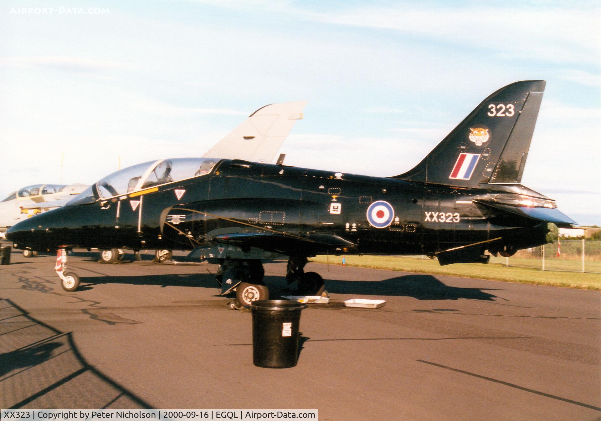 XX323, 1980 Hawker Siddeley Hawk T.1 C/N 167/312148, Hawk T.1A, callsign Thunder 1, of 74[Reserve] Squadron on display at the 2000 RAF Leuchars Airshow.