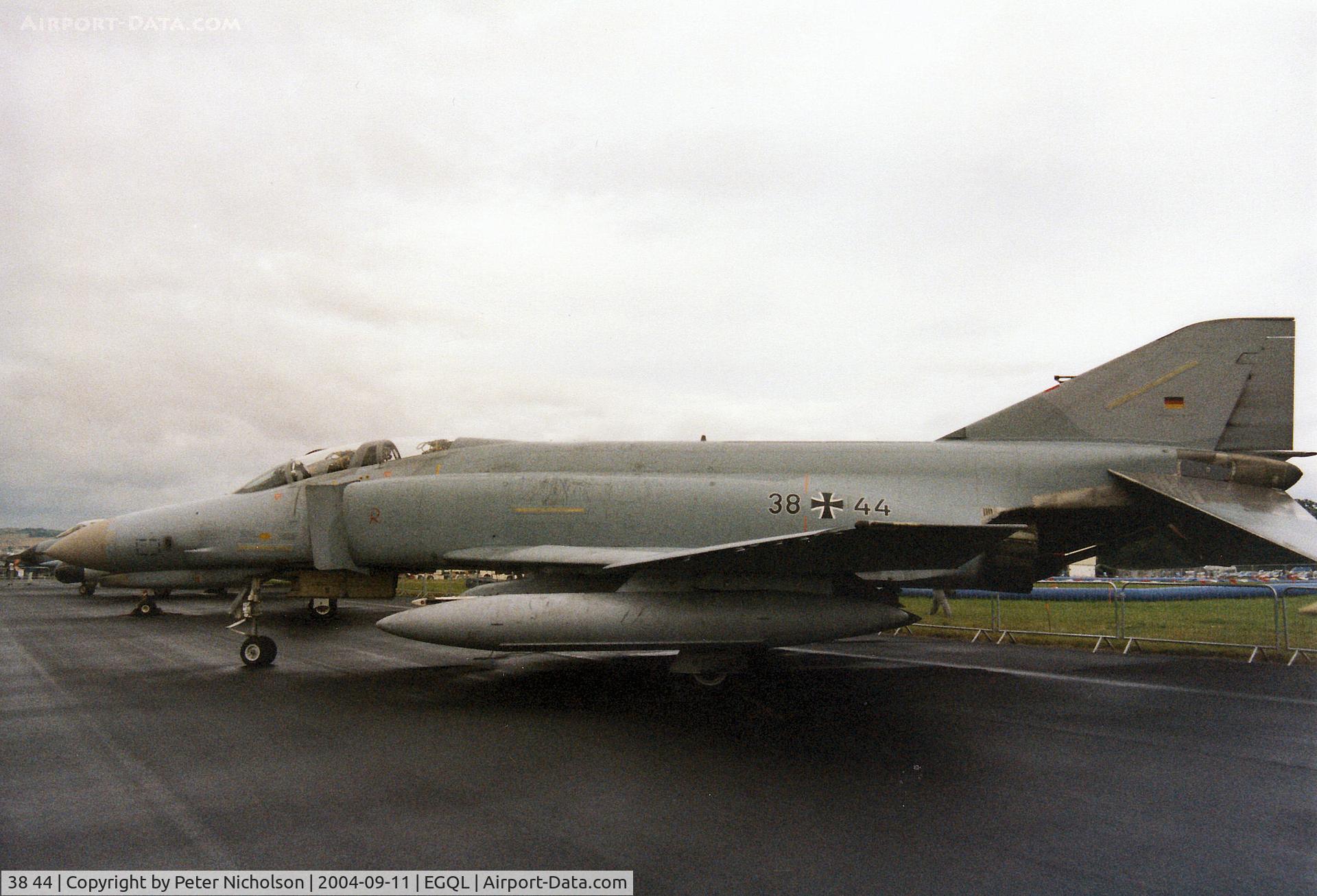 38 44, 1972 McDonnell Douglas F-4F Phantom II C/N 4736, F-4F Phantom, callsign German Air Force 3712, of JG-71 on display at the 2004 RAF Leuchars Airshow.