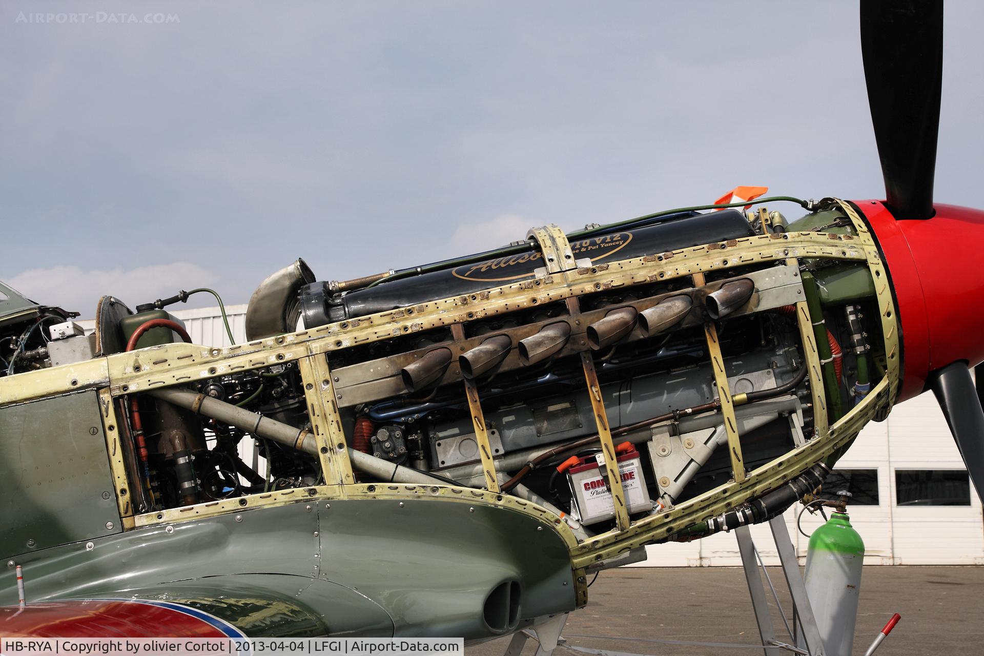 HB-RYA, Yakovlev Yak-9UM C/N 0470406, Allison engine close-up