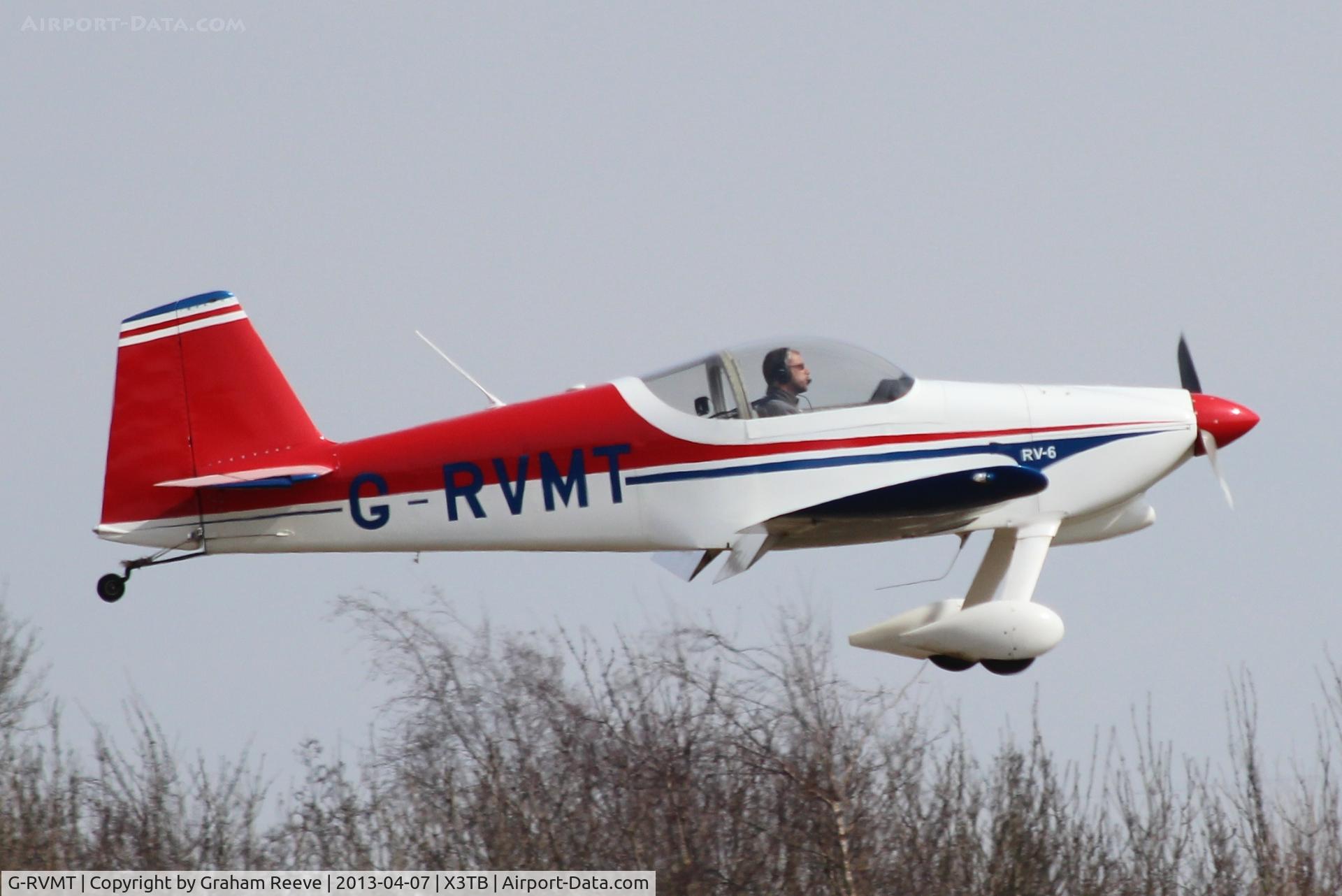 G-RVMT, 2002 Vans RV-6 C/N PFA 181A-13644, About to touch down.