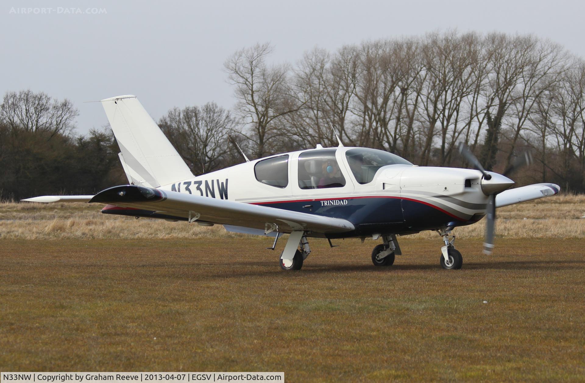 N33NW, 1990 Socata TB-20 Trinidad C/N 1073, Just landed.