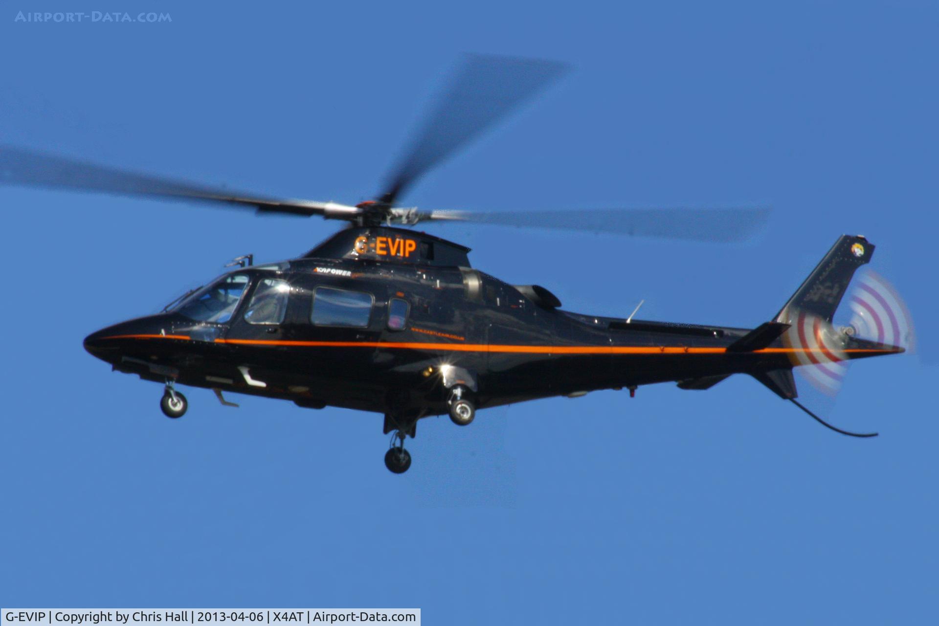 G-EVIP, 2002 Agusta A-109E Power C/N 11159, Ferrying racegoers into Aintree for the 2013 Grand National