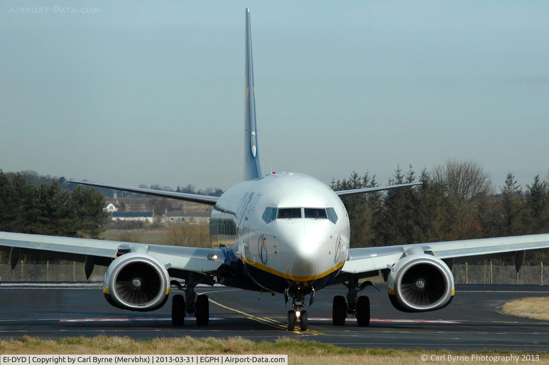 EI-DYD, 2008 Boeing 737-8AS C/N 33632, Taken from the Ingliston showground.
