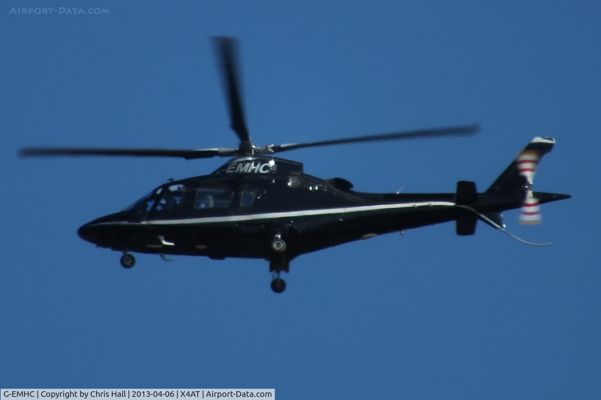 G-EMHC, 2008 Agusta A-109E Power C/N 11721, Ferrying racegoers into Aintree for the 2013 Grand National