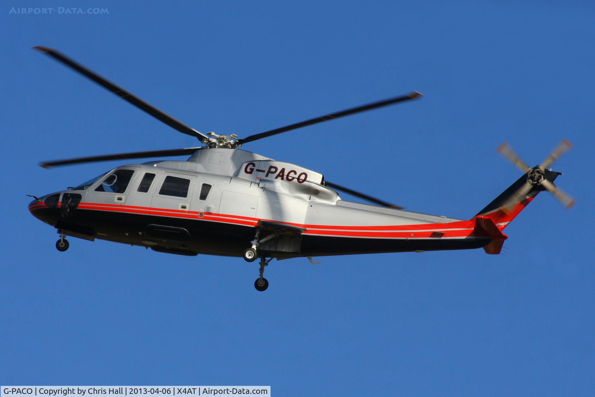 G-PACO, 2009 Sikorsky S-76C C/N 760782, Ferrying racegoers into Aintree for the 2013 Grand National