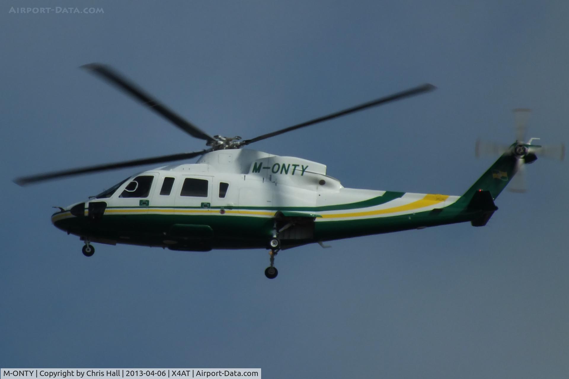 M-ONTY, 2007 Sikorsky S-76C C/N 760696, Ferrying racegoers into Aintree for the 2013 Grand National