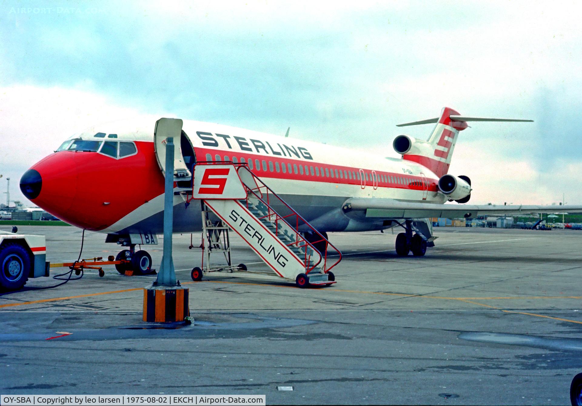 OY-SBA, 1973 Boeing 727-2J7 C/N 20706, Copenhagen Kastrup 2.8.75