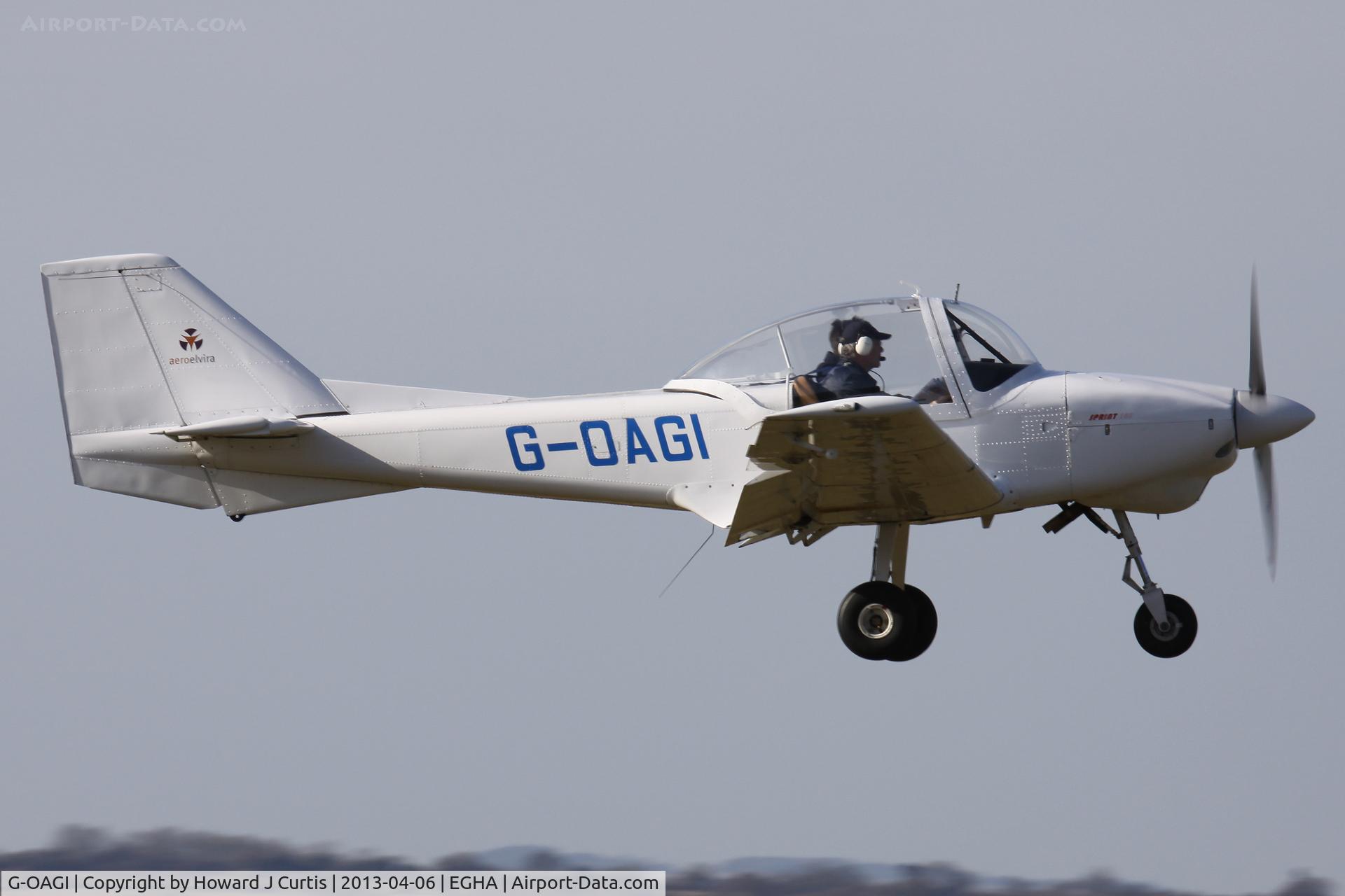 G-OAGI, 1993 FLS Aerospace Sprint 160 C/N 001, Privately owned. Caught on departure.