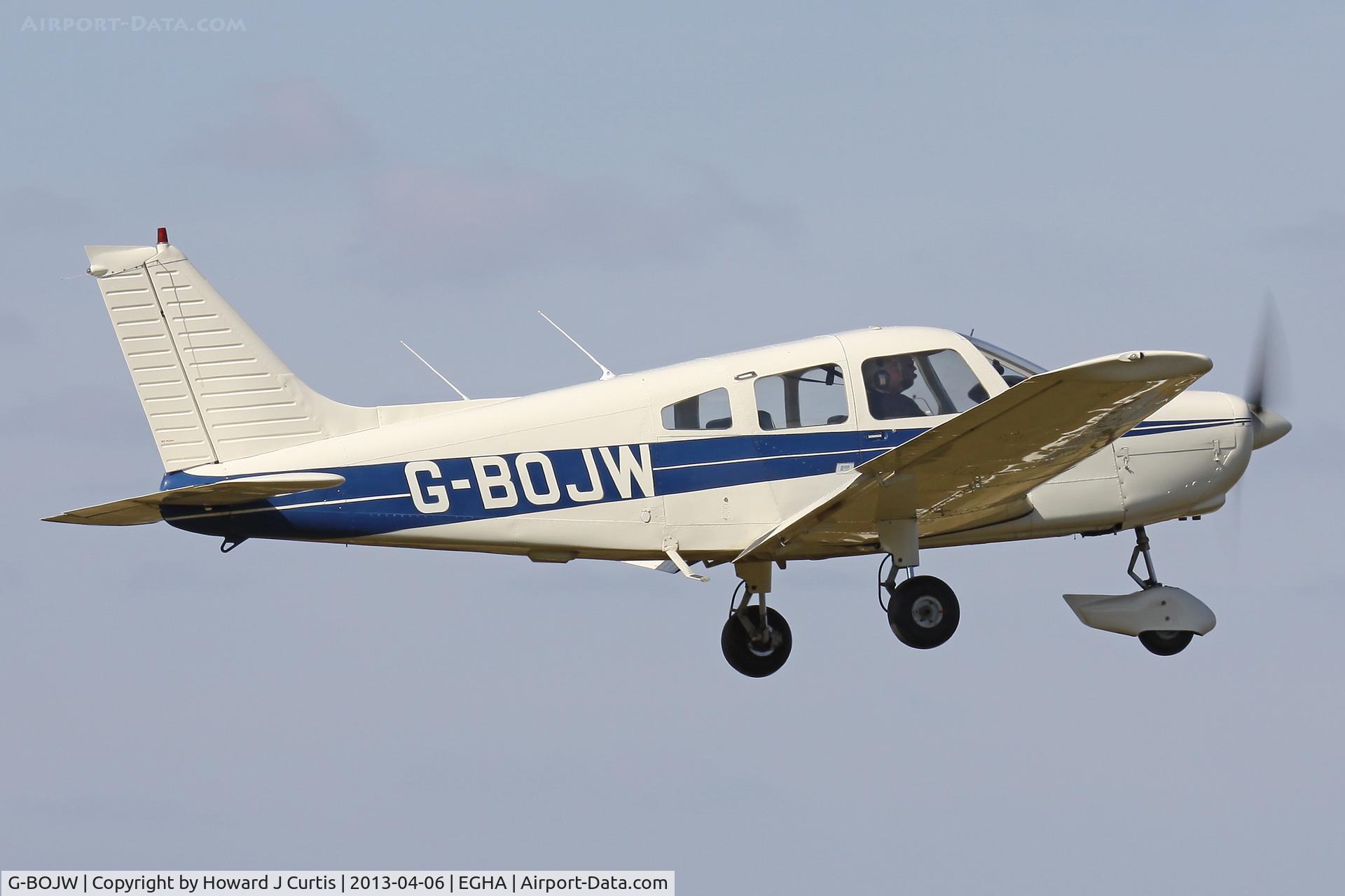 G-BOJW, 1977 Piper PA-28-161 Cherokee Warrior II C/N 28-7716038, Privately owned. Caught on departure, a resident here.