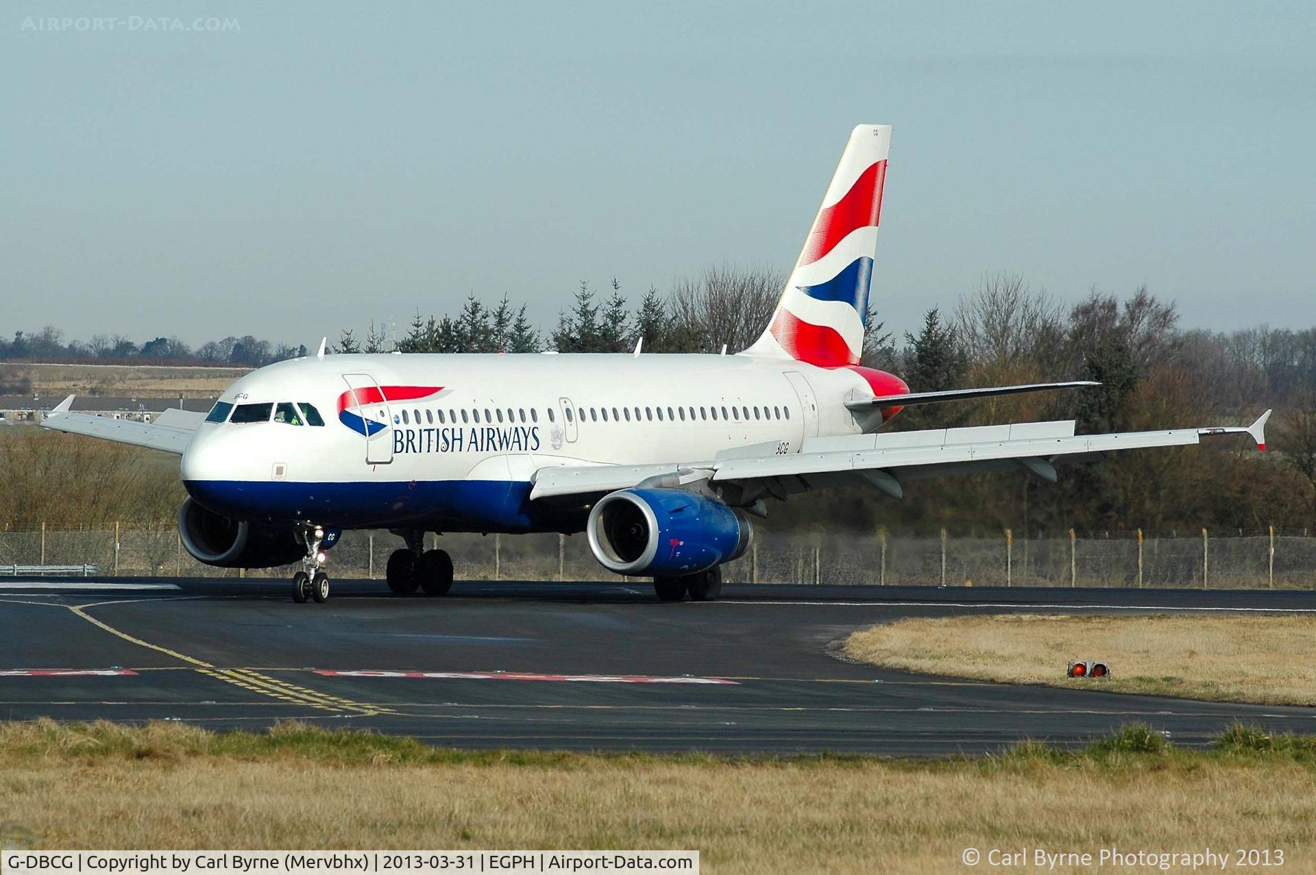 G-DBCG, 2005 Airbus A319-131 C/N 2694, Taken from the Ingliston showground.
