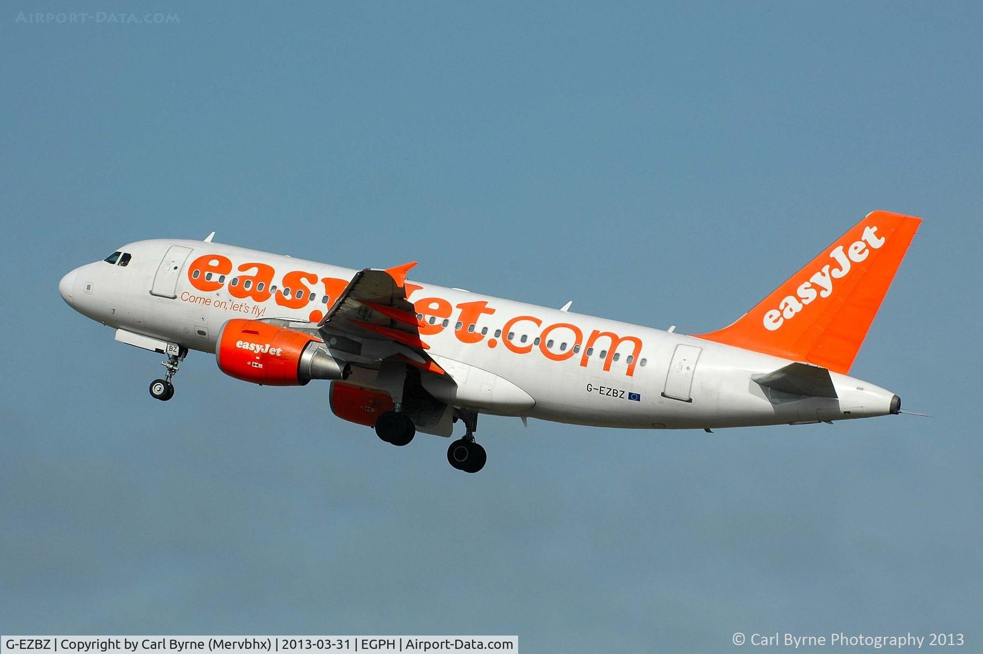 G-EZBZ, 2007 Airbus A319-111 C/N 3184, Taken from the Ingliston showground.
