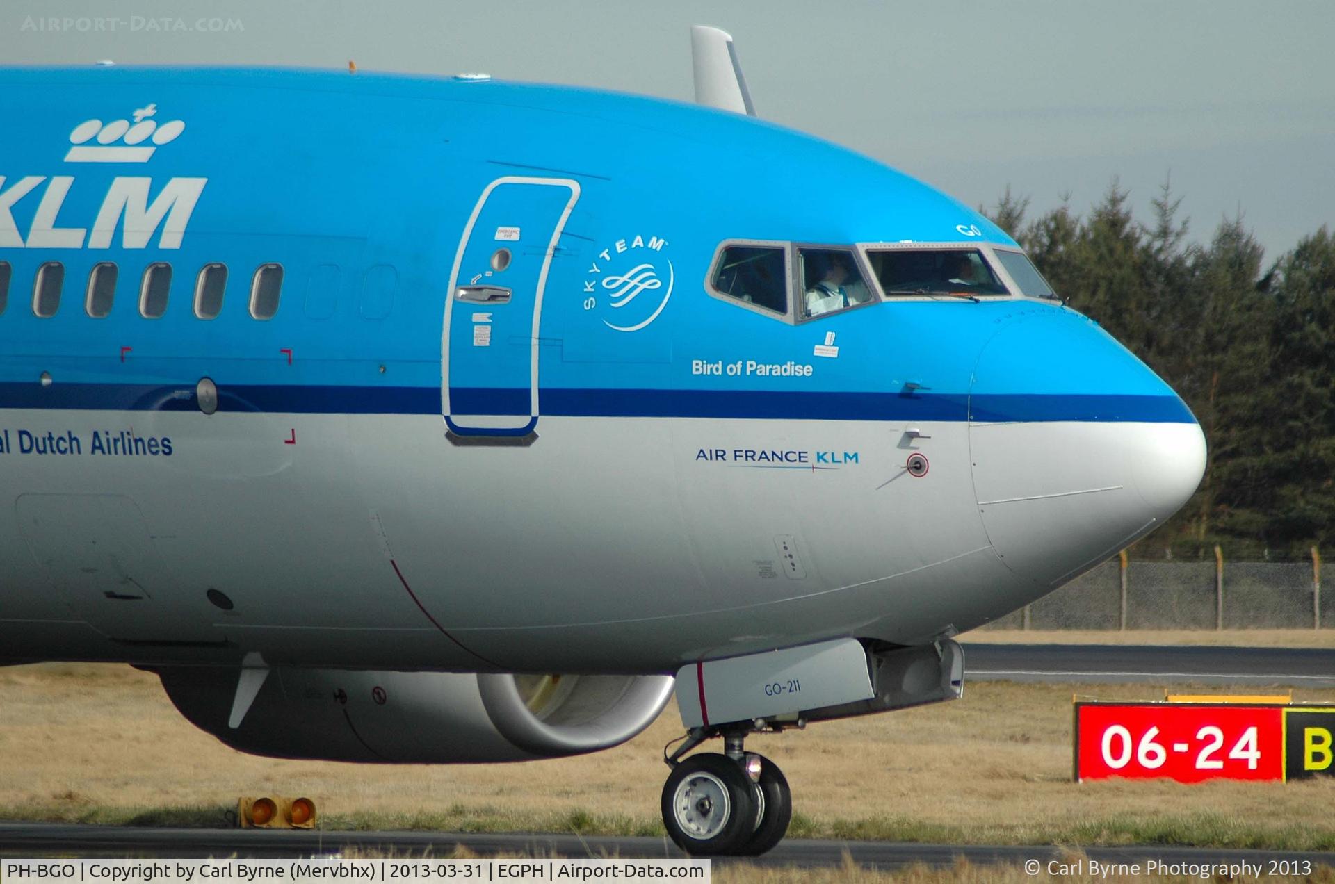 PH-BGO, 2011 Boeing 737-7K2 C/N 38126, Taken from the Ingliston showground.