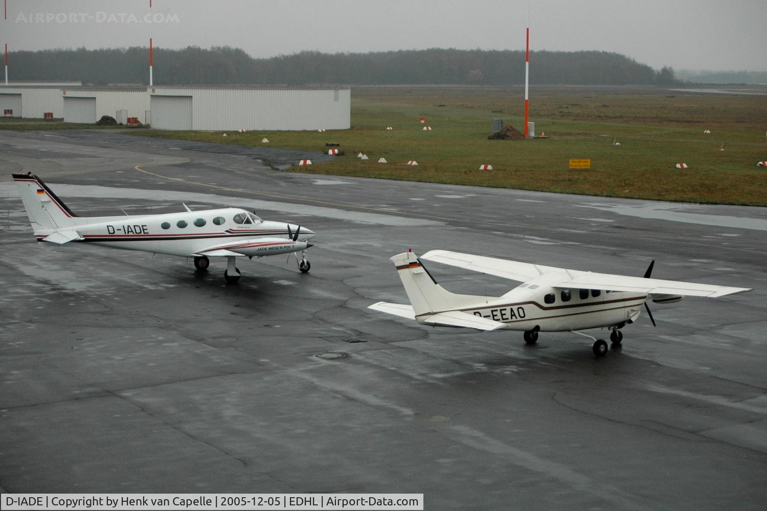 D-IADE, 1979 Cessna 340A C/N 340A-0607, Cessna 340A and a Cessna P210R Centurion parked at  Lübeck Blankensee airport, Germany.
