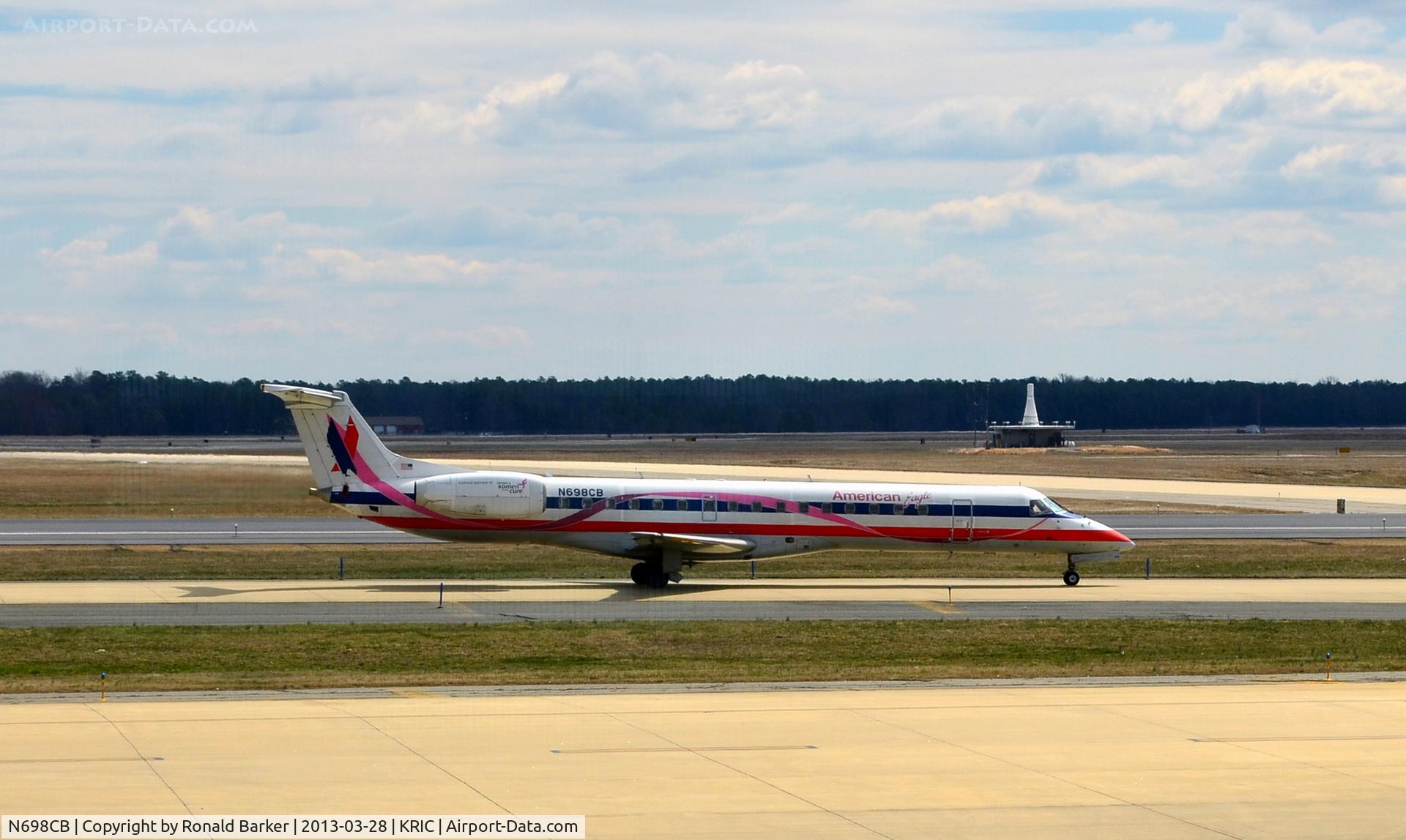 N698CB, 2004 Embraer ERJ-145LR (EMB-145LR) C/N 14500877, Taxi Richmond