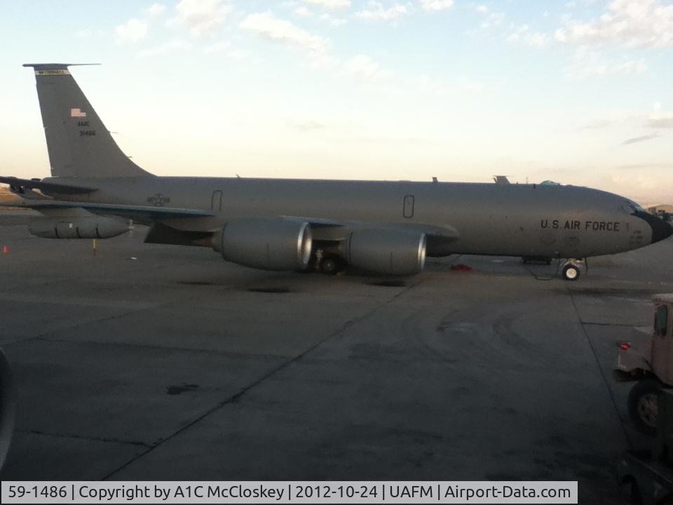 59-1486, 1959 Boeing KC-135R Stratotanker C/N 17974, KC-135R from McConnell AFB at Transit Center Manas