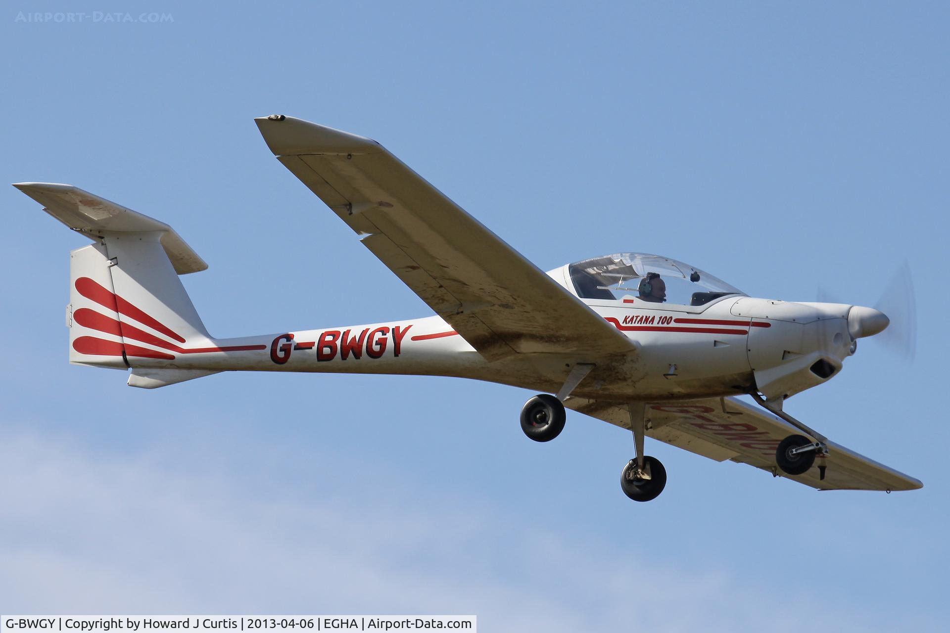 G-BWGY, 1995 HOAC DV-20 Katana C/N 20134, Privately owned. Caught on departure.