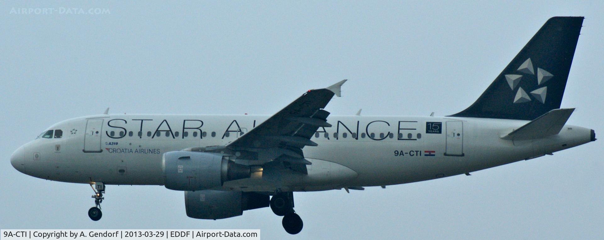 9A-CTI, 1999 Airbus A319-112 C/N 1029, Croatia Airlines (Star Alliance cs / 