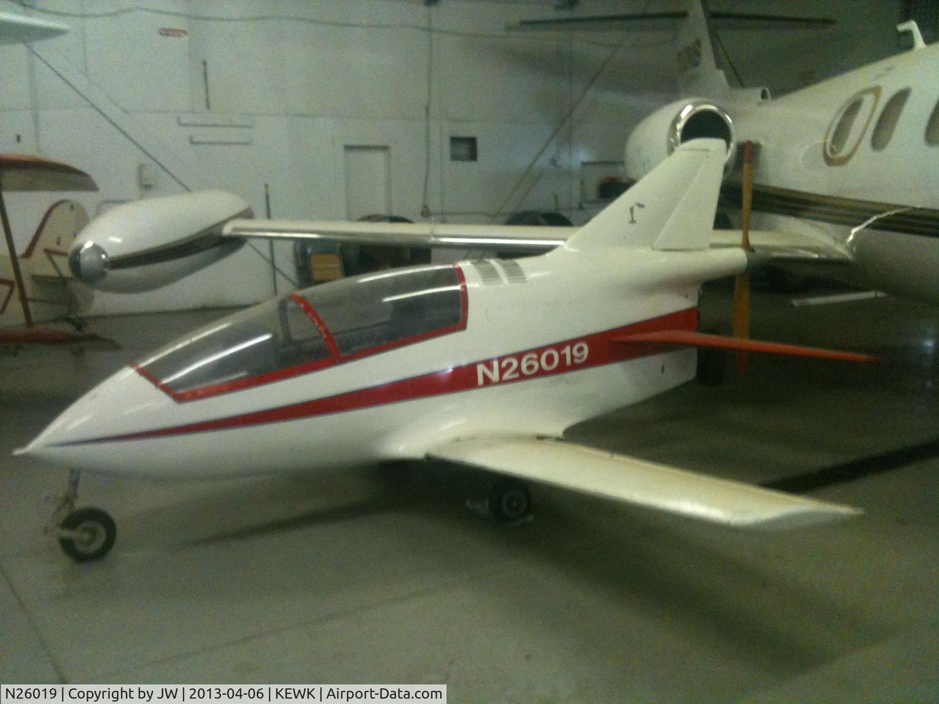 N26019, Bede BD-5B C/N 3038, Parked in a hangar in Newton, Kansas.