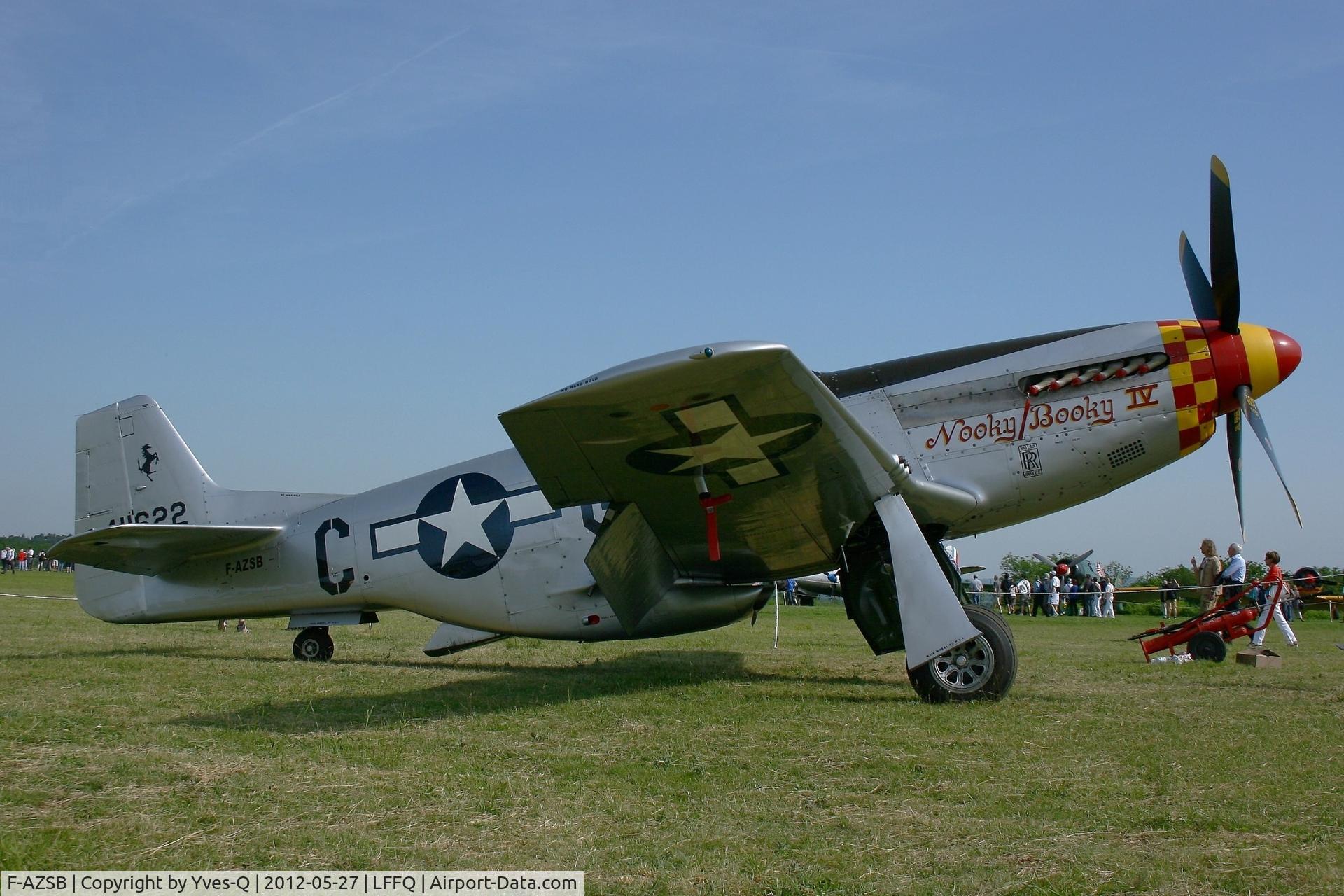F-AZSB, 1944 North American P-51D Mustang C/N 122-40967, North American P-51D Mustang, La Ferté-Alais Airfield (LFFQ) Air Show (Le Temps Des Hélices)