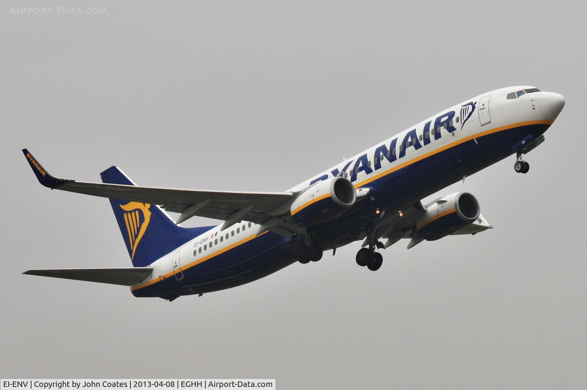 EI-ENV, 2010 Boeing 737-8AS C/N 35039, Departing runway 08