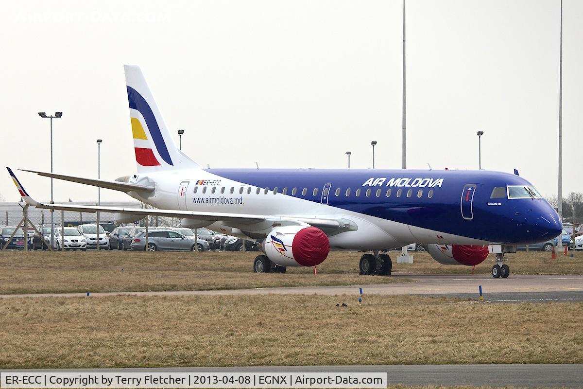 ER-ECC, 2007 Embraer 190LR (ERJ-190-100LR) C/N 19000130, Now painted in Air Moldova colours at East Midlands Airport