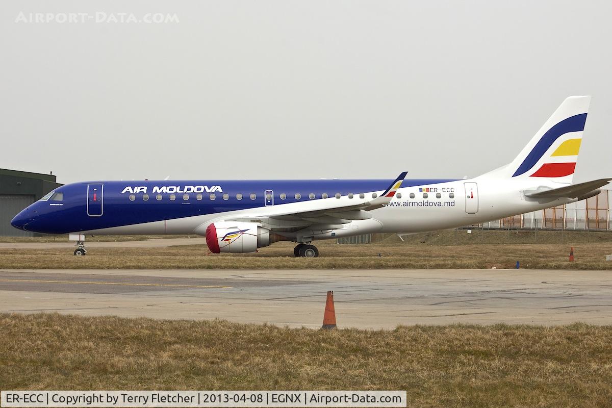 ER-ECC, 2007 Embraer 190LR (ERJ-190-100LR) C/N 19000130, Air Moldovia ' 2007 Embraer ERJ-190-100LR 190LR, c/n: 19000130 at East Midlands - awaiting delivery
