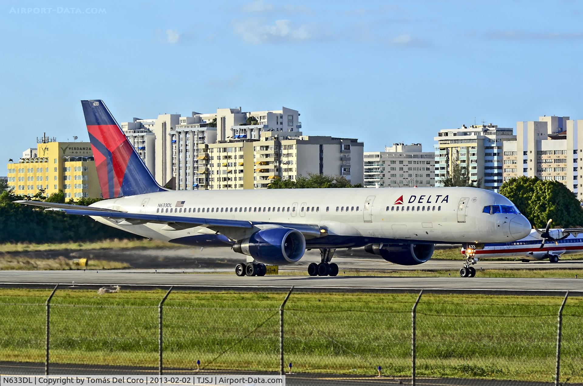 N633DL, 1987 Boeing 757-232 C/N 23614, N633DL Delta Air Lines 1987 Boeing 757-232 C/N 23614

San Juan - Luis Muñoz Marin International (SJU / TJSJ)
Puerto Rico, February 2, 2013
Tomás Del Coro