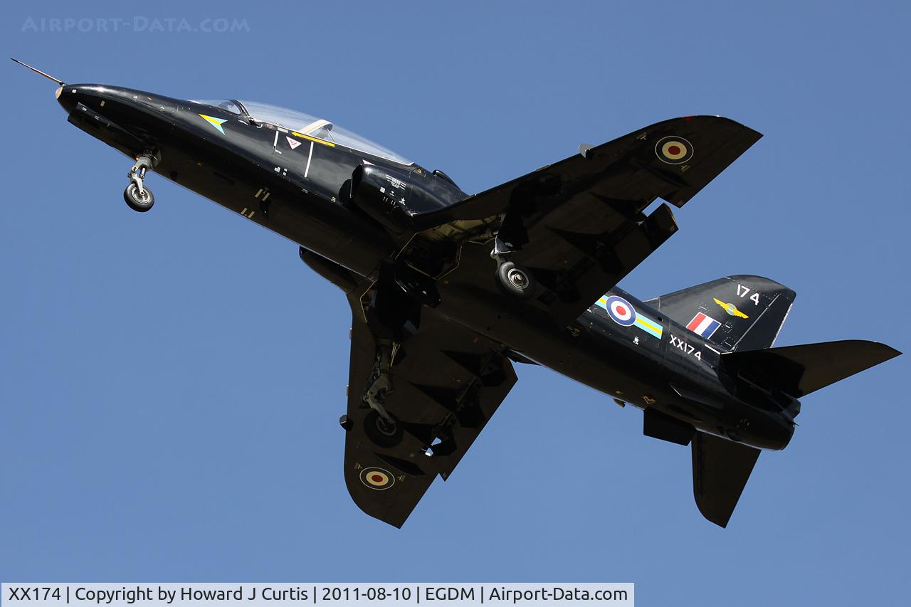 XX174, 1977 Hawker Siddeley Hawk T.1 C/N 021/312021, On approach.