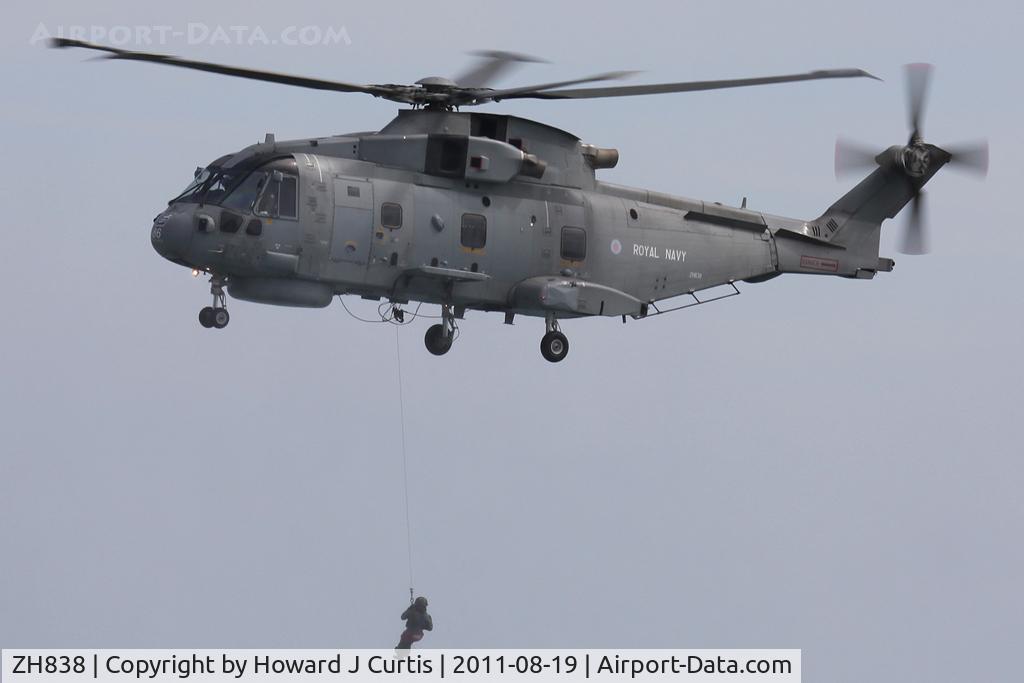 ZH838, 1999 AgustaWestland EH-101 Merlin HM1 (Mk111) C/N 50077/RN18, At the Bournemouth Air Festival.