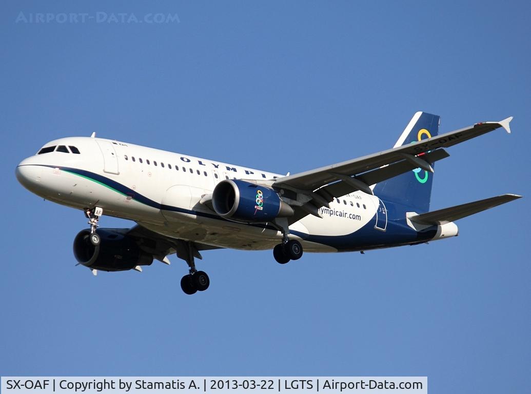 SX-OAF, 2009 Airbus A319-112 C/N 3895, Landing at Thessaloniki 'Makedonia'' Airport
rwy 34
22/3/2013