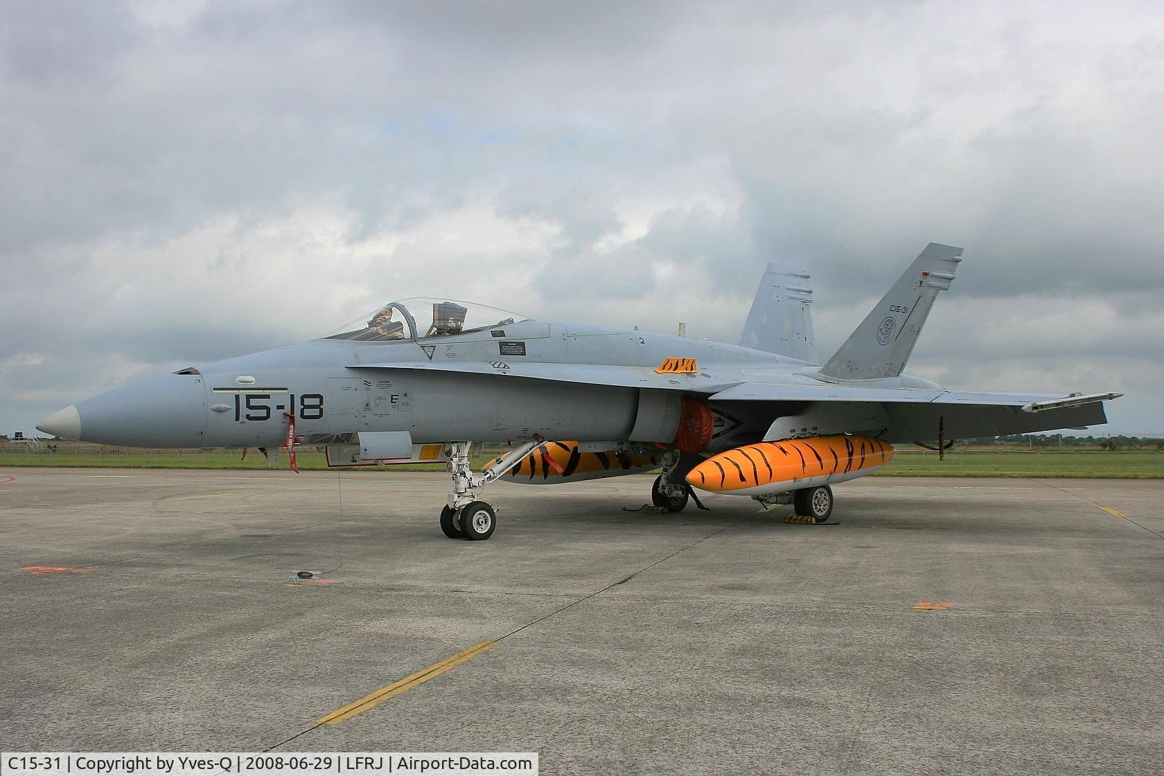 C15-31, McDonnell Douglas EF-18A Hornet C/N 0533/A442, Spanish McDonnell Douglas EF-18A Hornet, NATO Tiger Meet 2008, Landivisiau Naval Air Base (LFRJ)
