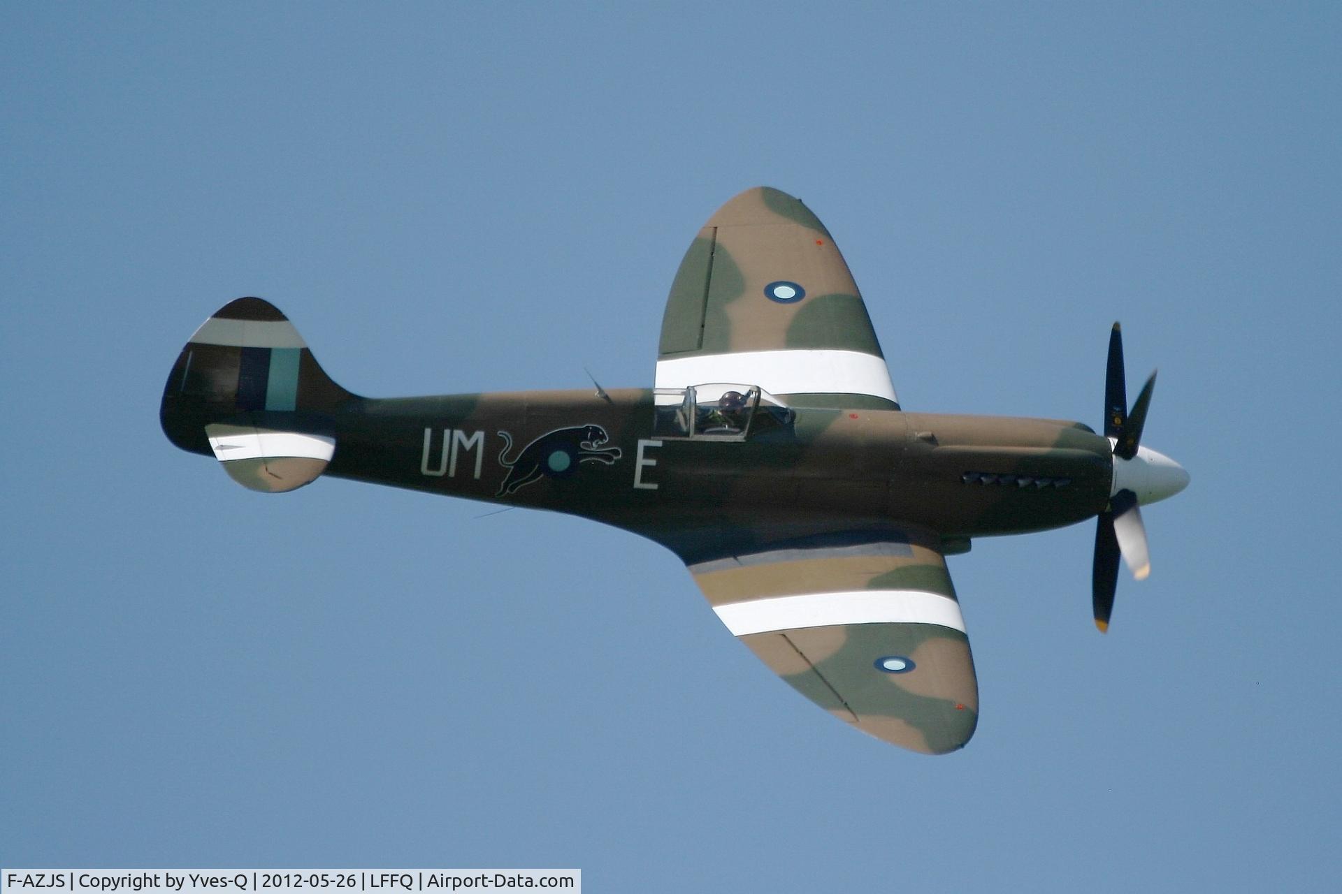 F-AZJS, 1944 Supermarine 389 Spitfire PR.XIX C/N 6S/585110, Supermarine Spitfire PR19 389, La Ferté Alais Airfield (LFFQ) Air Show (Le Temps Des Hélices)