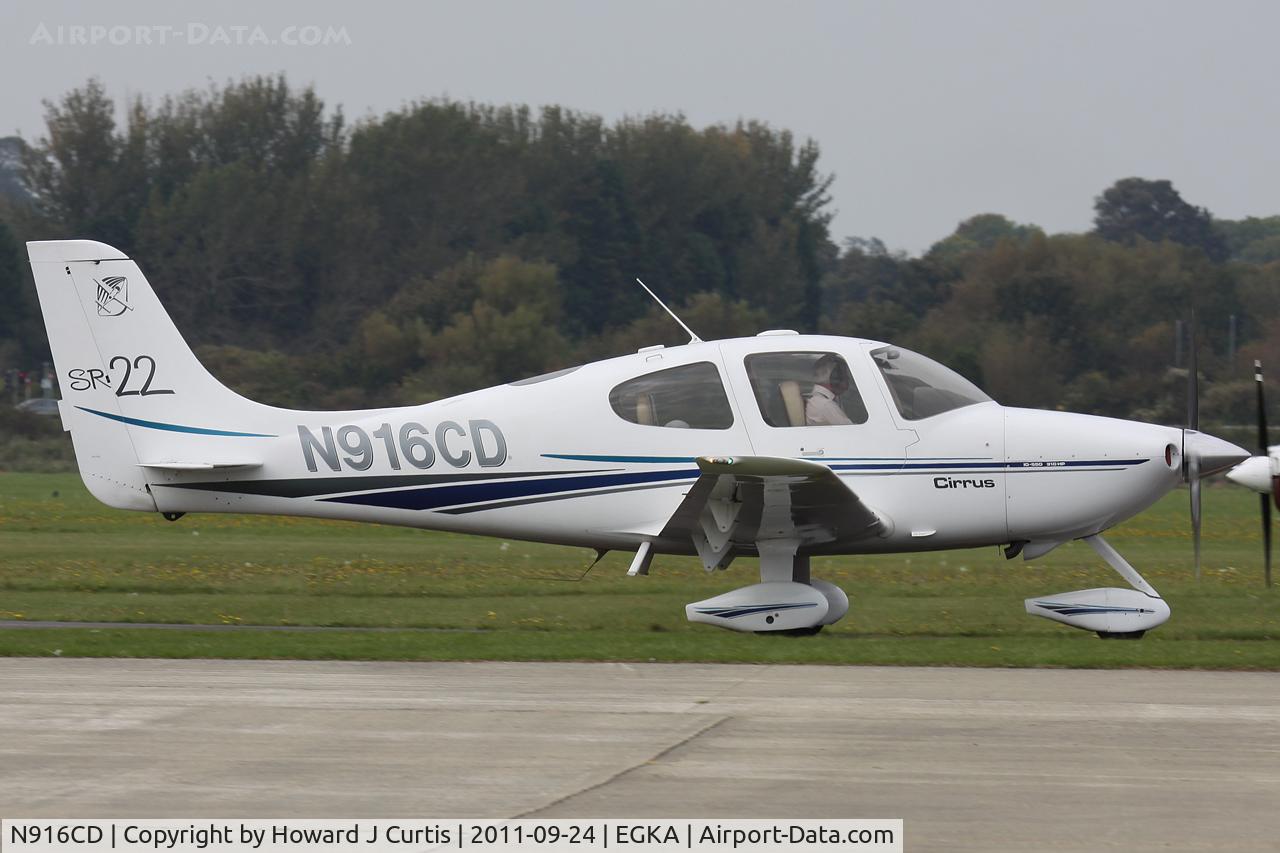 N916CD, 2002 Cirrus SR22 C/N 0318, Privately owned.
