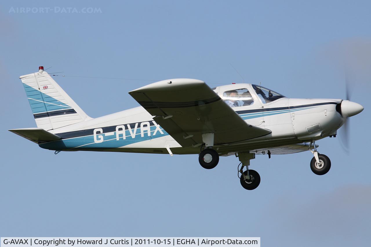 G-AVAX, 1966 Piper PA-28-180 Cherokee C/N 28-3798, Privately owned.