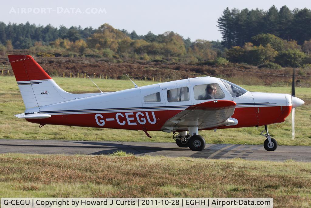 G-CEGU, 1974 Piper PA-28-151 Cherokee Warrior C/N 28-7715165, Operated by Bournemouth Flying Club.