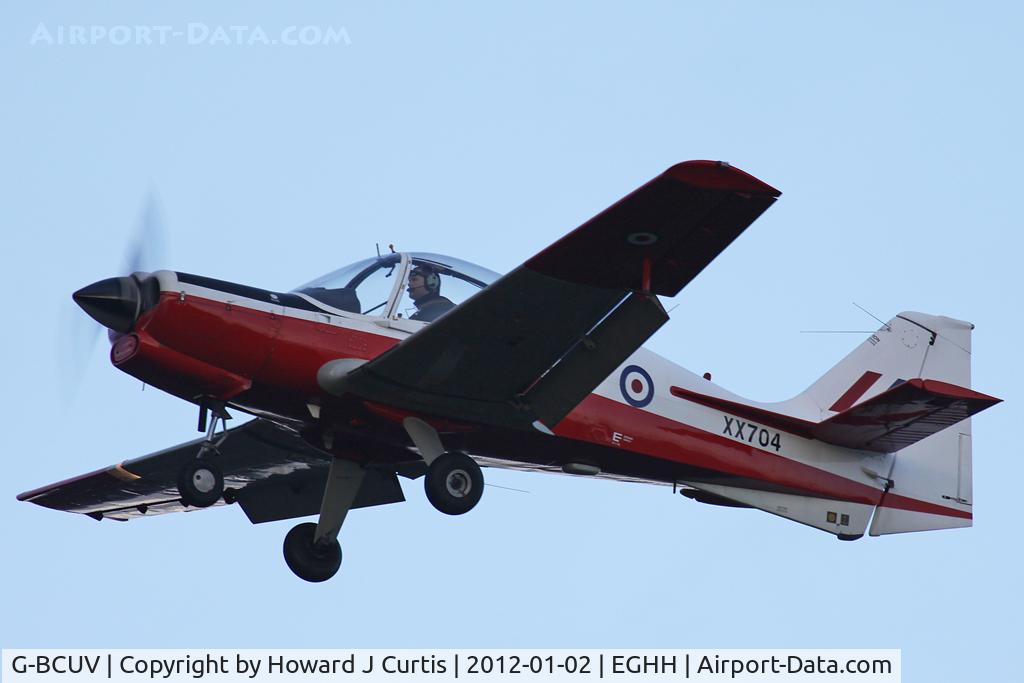G-BCUV, 1975 Scottish Aviation Bulldog Series 120 Model 122 C/N BH120/376, Privately owned. Painted in false marks as 'XX704'; operated by Bournemouth Flying Club.