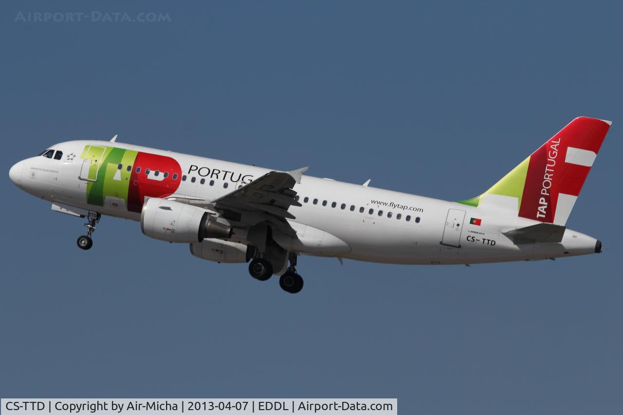 CS-TTD, 1998 Airbus A319-111 C/N 790, TAP Portugal, Airbus A319-111, CN: 790, Aircraft Name: Amadeo De Souza Cardoso