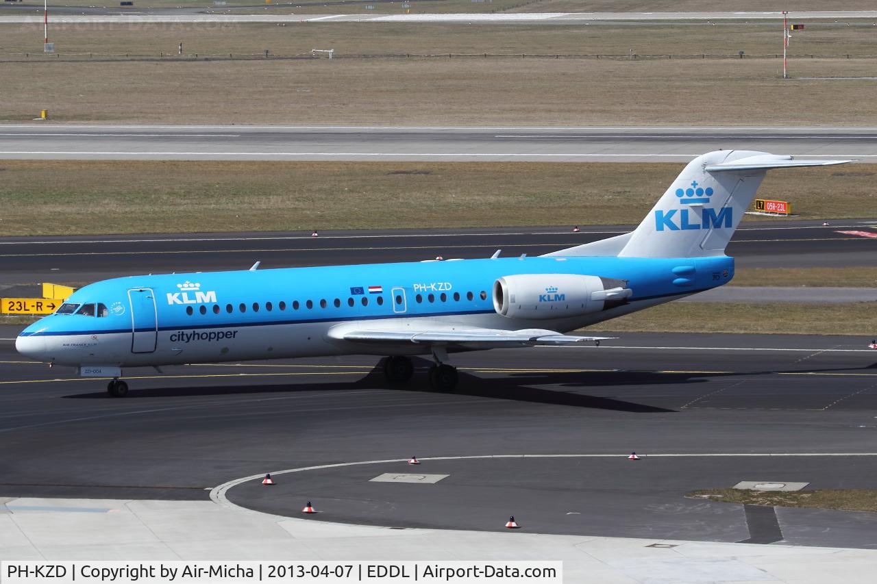 PH-KZD, 1997 Fokker 70 (F-28-0070) C/N 11582, KLM Cityhopper, Fokker F70, CN: 11582