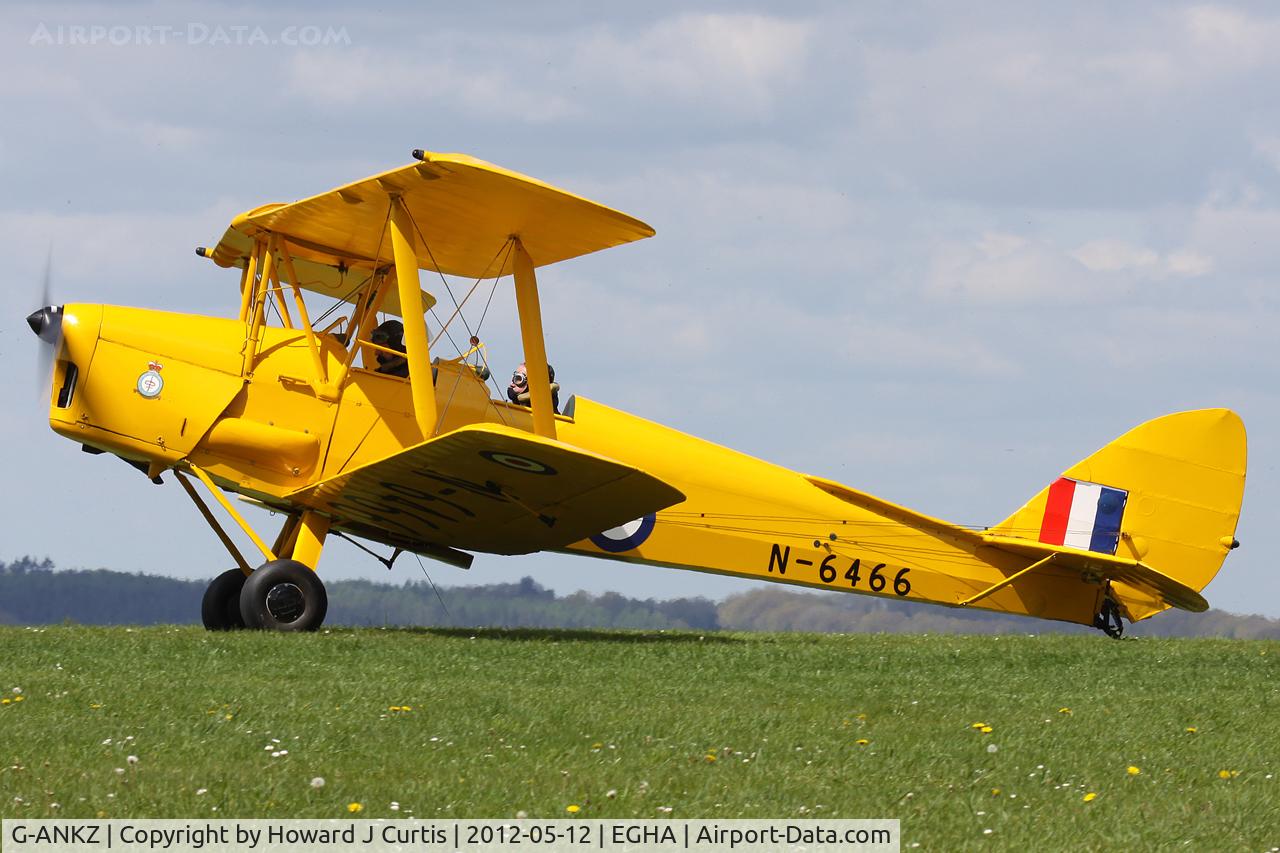 G-ANKZ, 1938 De Havilland DH-82A Tiger Moth II C/N 3803, Painted as N-6466, a resident here.